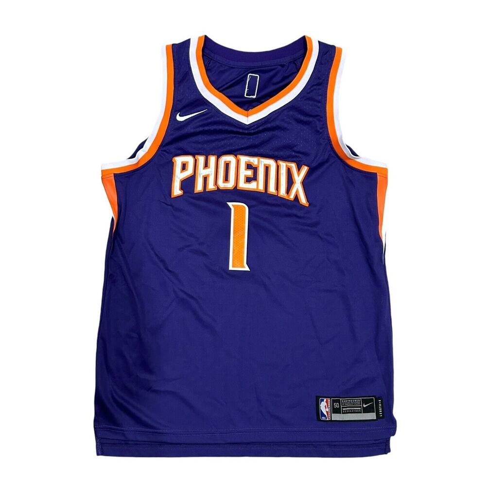 Nike NBA Phoenix Suns Devin Booker #1 Purple Jersey Size 50 w/ Length +4